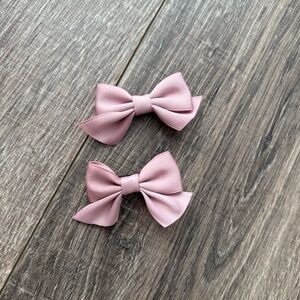 Pink Bow Hair Clips for Kids
